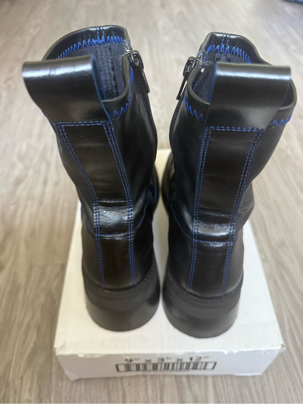 E8 by Miista Oliana in Raven - Black Blue Leather Boots – EU 39 - Picture 7 of 11